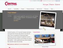 Tablet Screenshot of centralconcrete.com